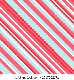 Background with slanted lines. Christmas color. Vector illustration. Striped diagonal pattern for printing on fabric, paper, wrapping, scrapbooking, websites Seamless pattern