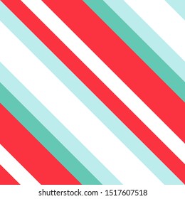 Background with slanted lines. Christmas color. Vector illustration. Striped diagonal pattern for printing on fabric, paper, wrapping, scrapbooking, websites Seamless pattern