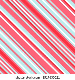 Background with slanted lines. Christmas color. Vector illustration. Striped diagonal pattern for printing on fabric, paper, wrapping, scrapbooking, websites Seamless pattern