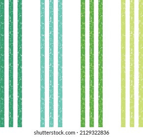 background with slub textured stripe pattern, Seamless vector pattern with dark green, light green, bright green, turquoise vertical thin stripes on a white background,