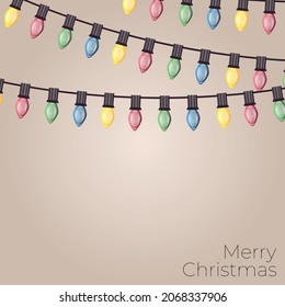 background with small colorful christmas lights