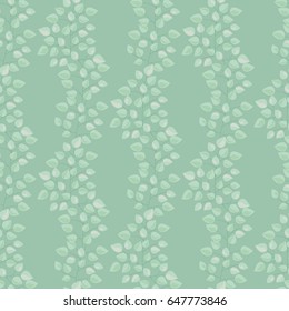 Background in small leaves. Deciduous seamless patern for textile, fabric, cotton fabric, cover, wallpaper, seal, gift wrap, postcard.