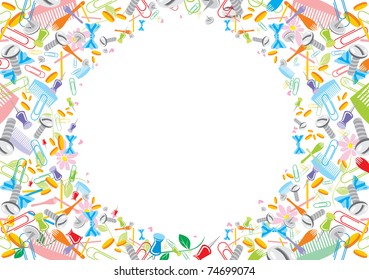 background of small objects, vector