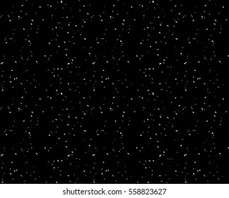 Background with small particles, grains like chocolate chips, pastry or confectionery streusel. Simple and easy Wallpaper Black color Vector seamless pattern Abstract space, universe