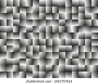 Background of small squares with gradient fill at different angles. vector graphics