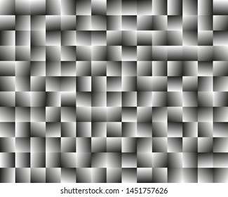 Background of small squares with gradient fill at different angles. vector graphics