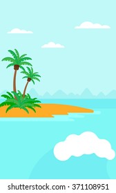 Background of small tropical island.