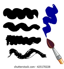 background smear abstract texture grunge brush, shape brush stroke, color spots, different shapes