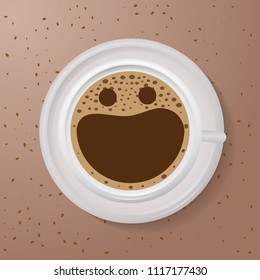 background of smily coffee