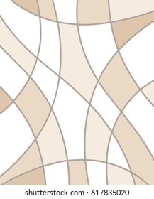 Background of smooth curved lines and curved figures. Vector illustration.Gray on  white.Flat. 