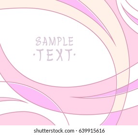Background of smooth curved lines and curved figures.Space for text.Vector illustration.Flat .