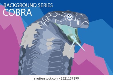 background snake cobra in invert