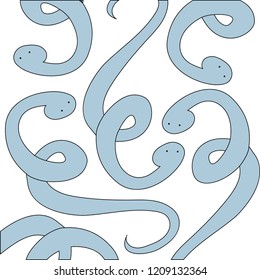 Background with snakes for your design. Eps10 vector.