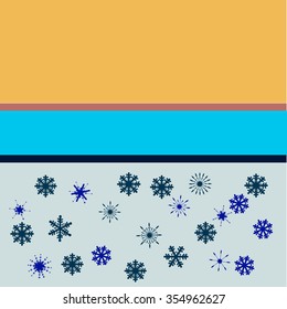 A background with snowflakes . Can be use as banner or poster.Vector illustration.