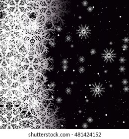 background with snowflakes for Christmas cards. vector illustration. graphic arts and design. a series of images for the new year and Christmas