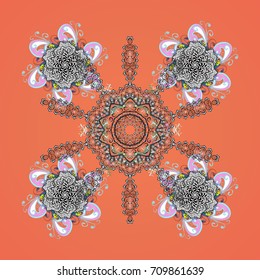 Background. Snowflakes. Christmas cute background with snowflakes abstract background. Vector illustration. Holiday design for Christmas and New Year fashion prints.