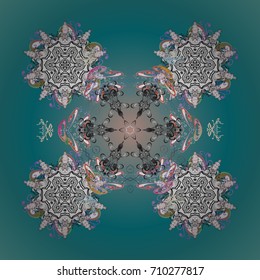 Background. Snowflakes. Christmas cute background with snowflakes abstract background. Vector illustration. Holiday design for Christmas and New Year fashion prints.
