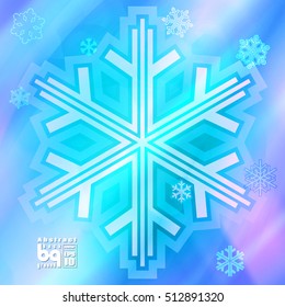 Background snowflakes, Christmas illustration, Vector abstract, colorful texture, blue