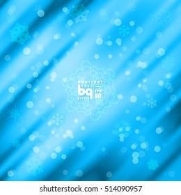 Background snowflakes, Christmas illustration, Vector abstract, colorful texture, blue bokeh effect