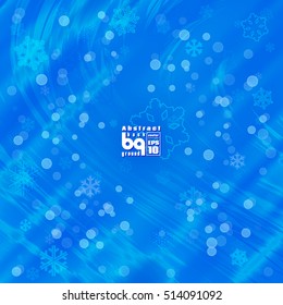 Background snowflakes, Christmas illustration, Vector abstract, colorful texture, blue bokeh effect
