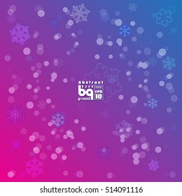 Background snowflakes, Christmas illustration, Vector abstract, colorful texture, rainbow bokeh effect