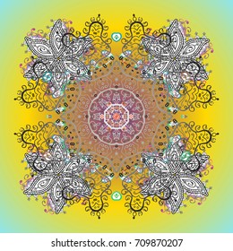 Background. Snowflakes. Christmas pattern with snowflakes abstract background. Vector illustration. Holiday design for Christmas and New Year fashion prints.