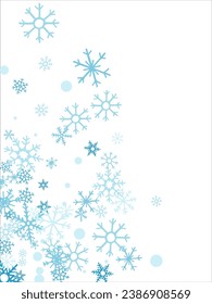 Background with snowflakes design for winter with text space place. Snowflakes background. Vector illustration.