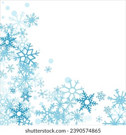 Background with snowflakes design for winter with text space place. Snowflakes background. Vector illustration.