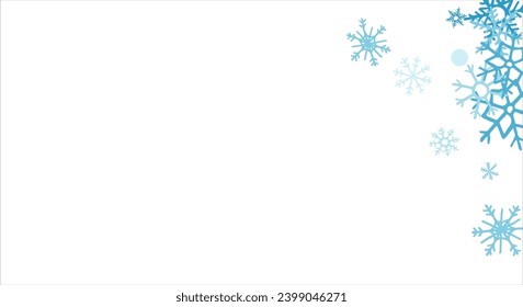 Background with snowflakes design for winter with text space place. Snowflakes background. Vector illustration.