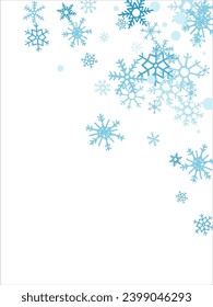 Fondo con diseño de copos de nieve para invierno con espacio de texto. El fondo de los copos de nieve. Ilustración vectorial.