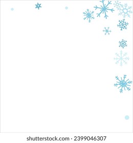 Fondo con diseño de copos de nieve para invierno con espacio de texto. El fondo de los copos de nieve. Ilustración vectorial.