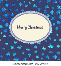 background with snowflakes for greeting card or invitation