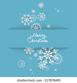 Background with snowflakes. Holiday winter card. 