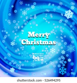 Background snowflakes Merry Christmas, multicolored gradient, bokeh effect, Vector illustration, rainbow flash, neon design