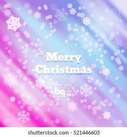 Background snowflakes, Merry Christmas , Vector illustration, neon glitch, bokeh effect, 