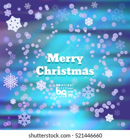 Background snowflakes, Merry Christmas , Vector illustration, neon glitch, bokeh effect, 