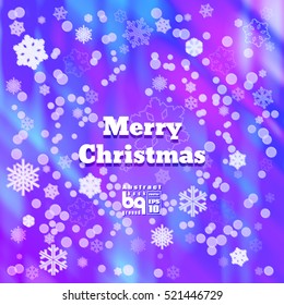 Background snowflakes, Merry Christmas , Vector illustration, bokeh effect, neon