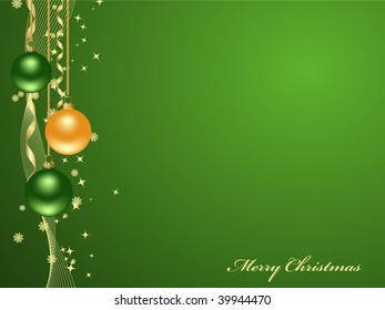 Background with snowflakes, stars and decoration. Vector illustration.