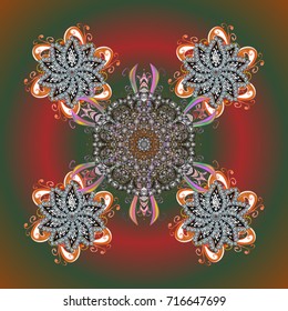 A background with snowflakes. Vector christmas abstract colorful background with cute snowflake. Vector illustration.