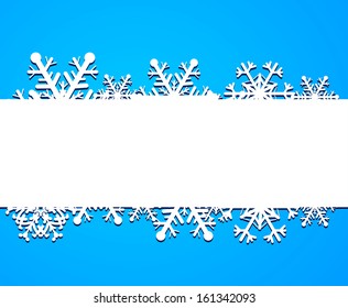 Background from snowflakes. Vector illustration