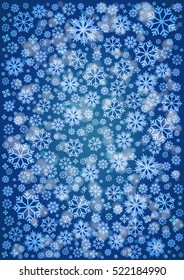 Background with snowflakes. Vector Illustration.