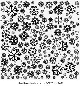 Background with snowflakes. Vector Illustration.