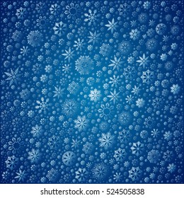 Background with snowflakes. Vector Illustration.