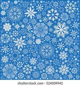 Background with snowflakes. Vector Illustration.