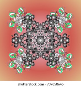 Background. Snowflakes. Vector illustration. Holiday design for Christmas and New Year fashion prints. Christmas pattern with snowflakes abstract background.
