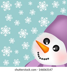 Background with snowman