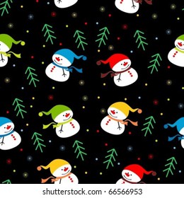 background with snowmen