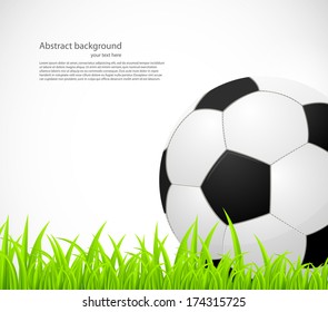 Background with a soccer ball