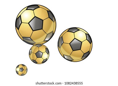 Background with soccer balls. 