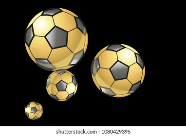 Background with soccer balls. Colorful sportish wallpaper for boy, textile